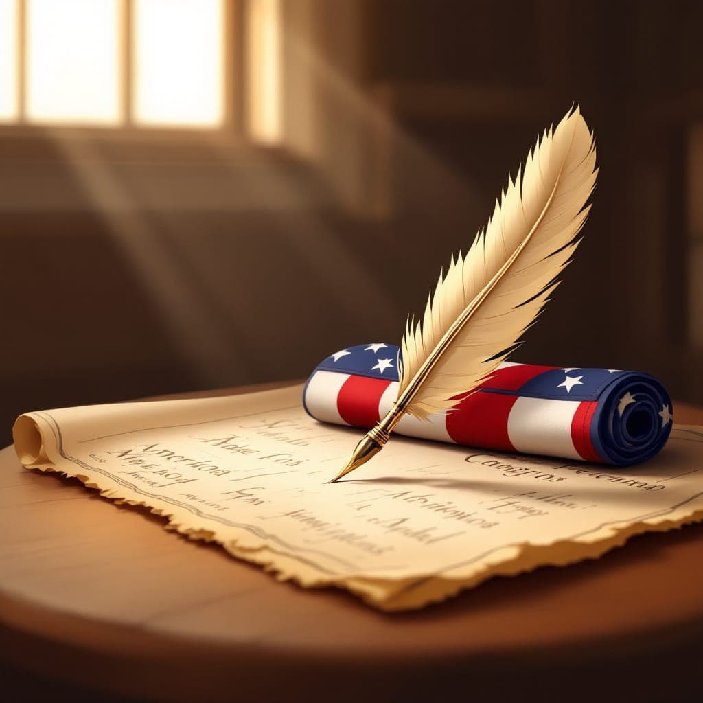 Revolutionary War in Virginia: a historic flag and an old parchment map, classroom activities