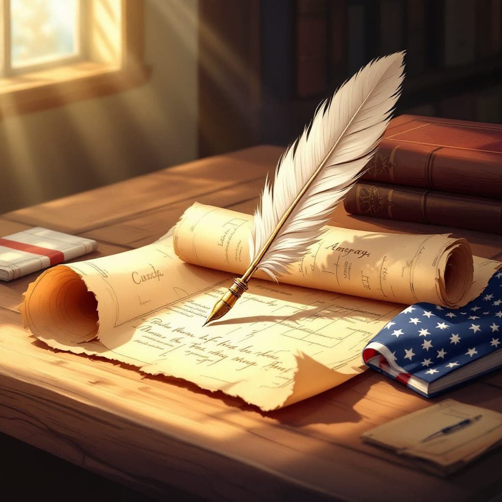 Revolutionary War in Virginia: a historic flag and an old parchment map