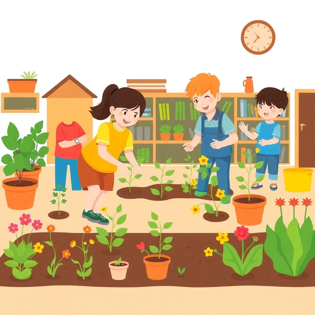 School Garden Day: Planting and caring for a school garden