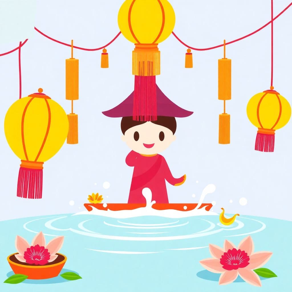 Songkran: Thai New Year, water festival, classroom activities