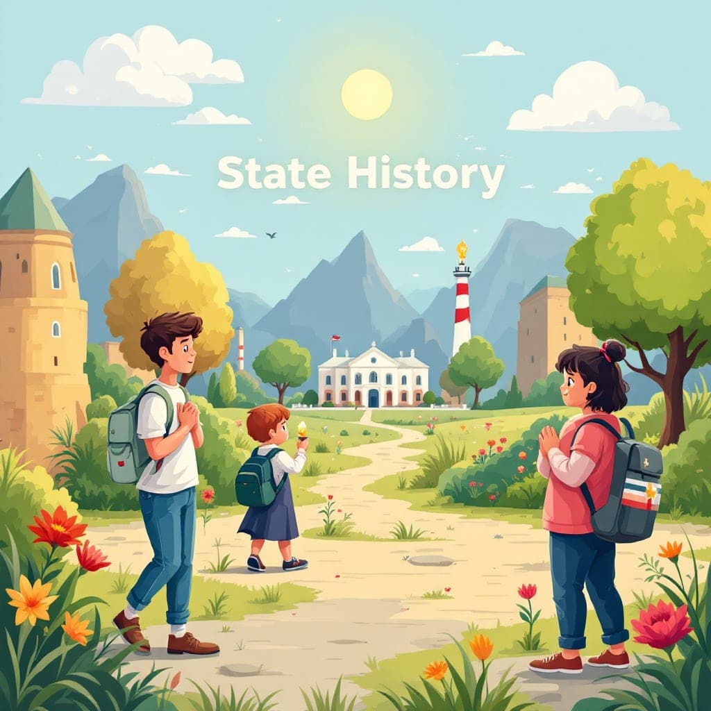 State History: State founding, key figures, geography, economy