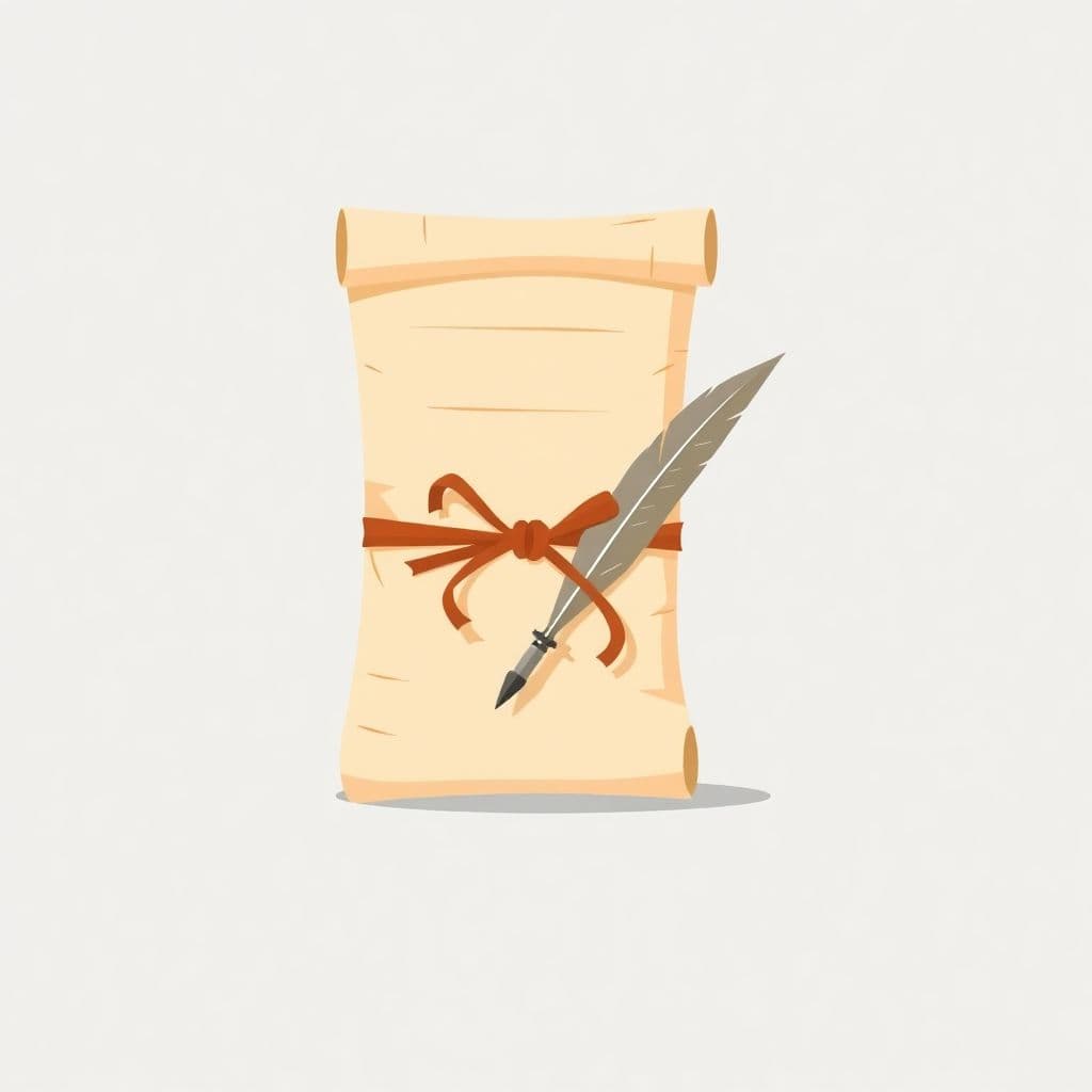 Texas Declaration of Independence: an old rolled parchment document tied with ribbon