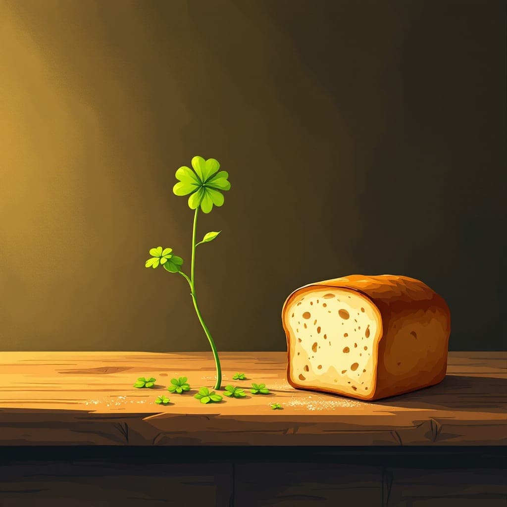 The Great Famine (An Gorta Mór): a simple basket of potatoes and a loaf of bread