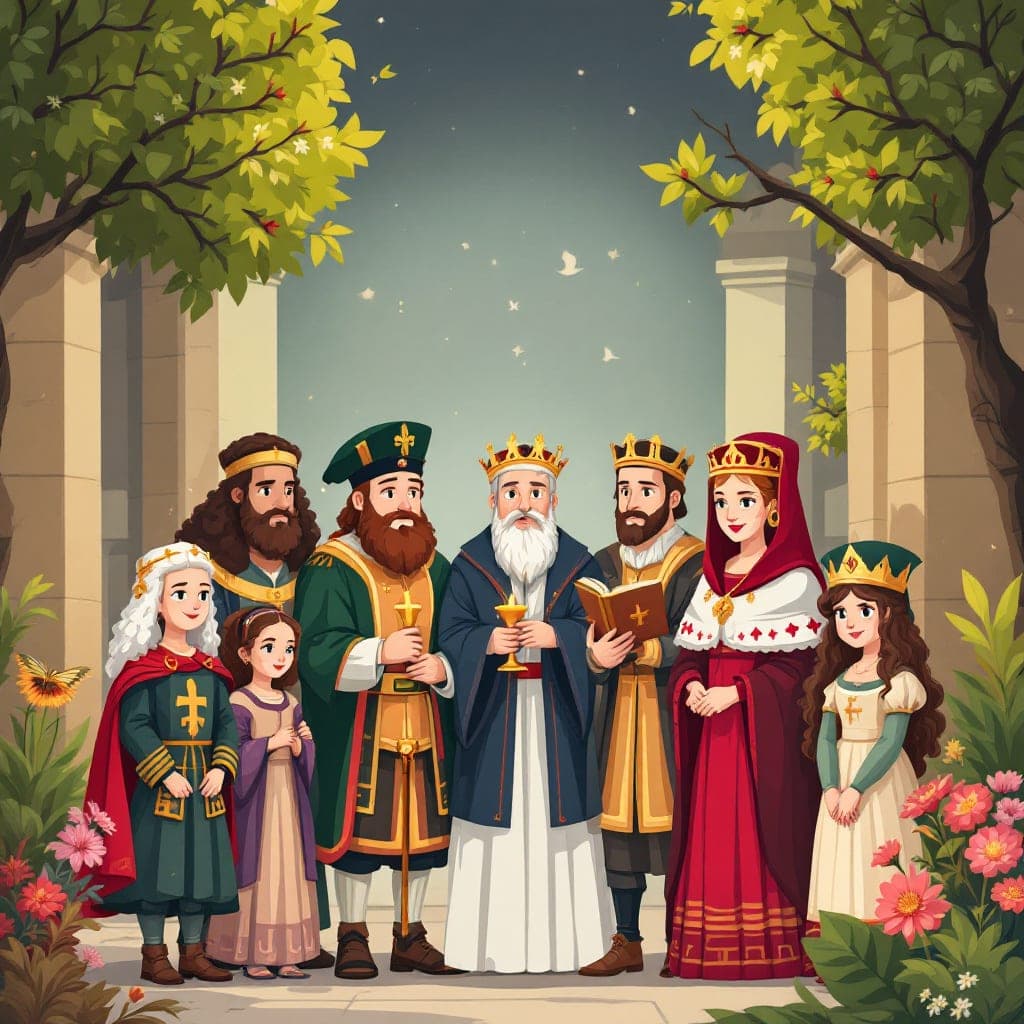 Tudor Monarchs: Henry VII, Henry VIII (6 wives, Church of England), Elizabeth I (exploration, Shakespeare)