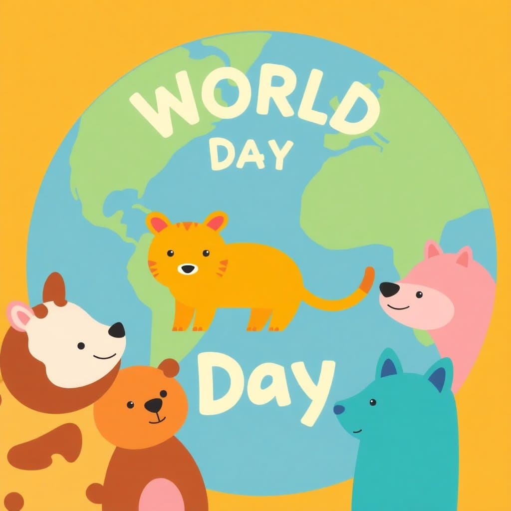 World Animal Day, World Animal Day (October 4) celebrates animal life and raises awareness about animal welfare. Explore animal habitats, endangered species, and how we can protect wildlife., classroom activities