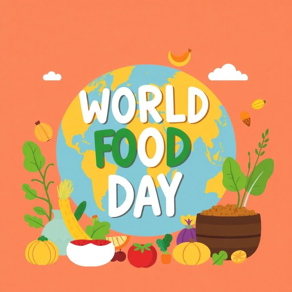 World Food Day, World Food Day (October 16) highlights global hunger and food security. Explore where food comes from, nutrition, food systems, and how we can reduce food waste.