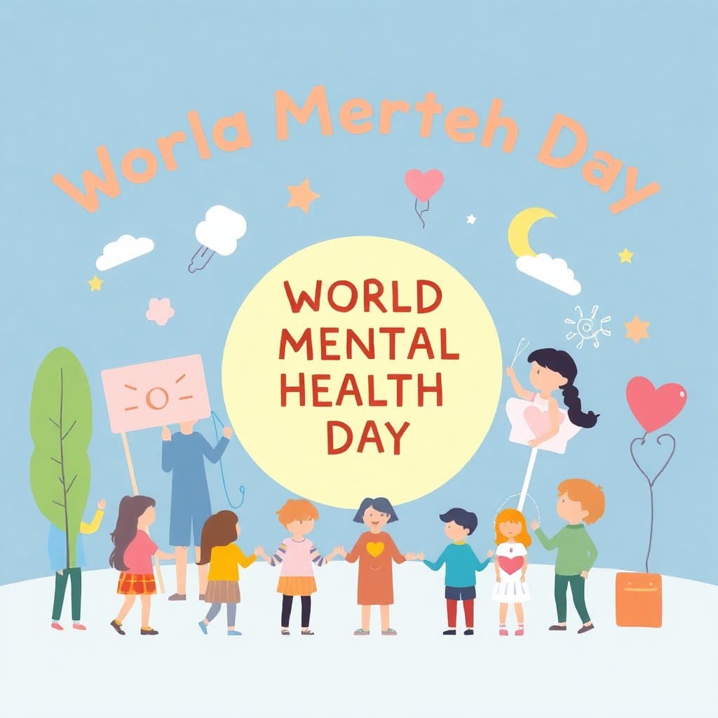 World Mental Health Day, World Mental Health Day (October 10) raises awareness about mental wellness. Use SEL worksheets on emotions, stress management, self-care, and asking for help.