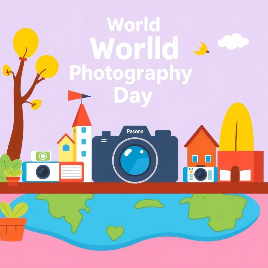 World Photography Day, World Photography Day (August 19) celebrates the art and science of photography. Explore visual storytelling, observation skills, and descriptive writing inspired by images.