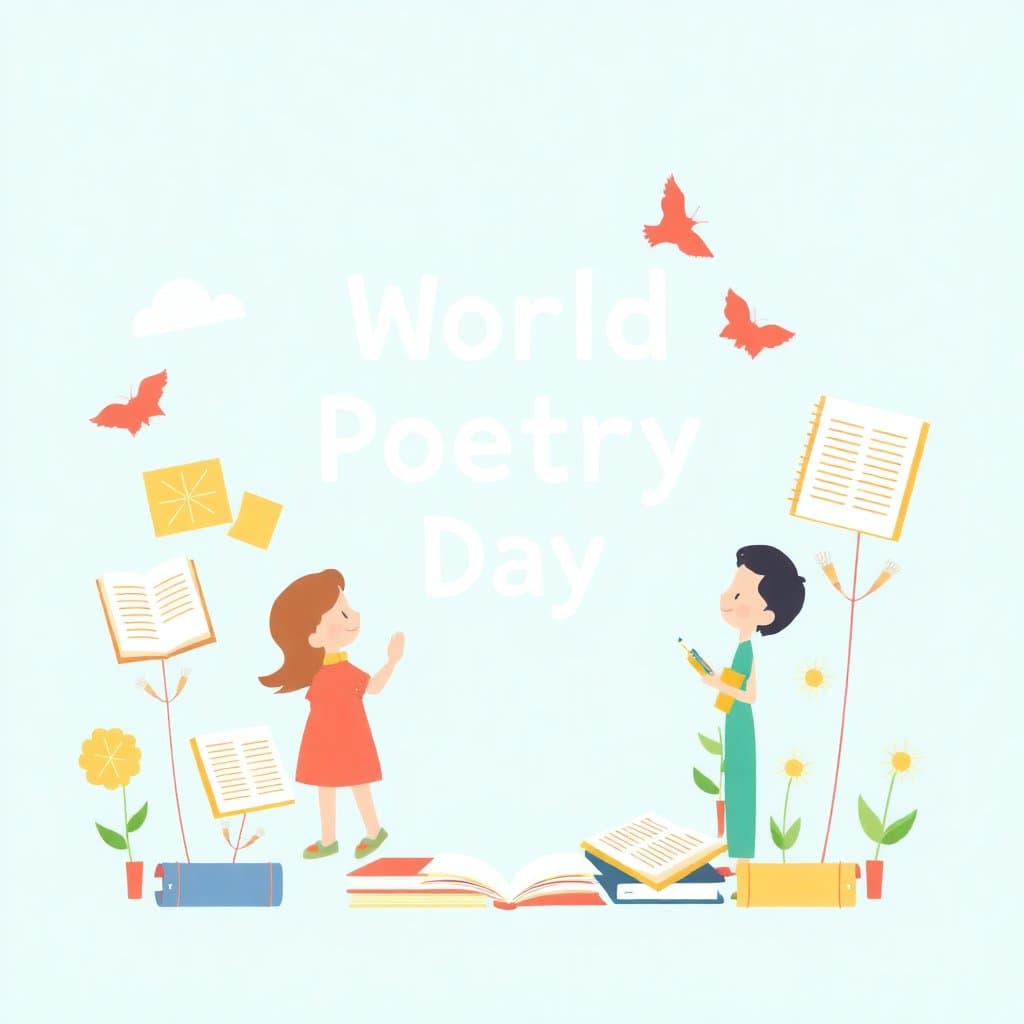 World Poetry Day, World Poetry Day (March 21) celebrates the power of verse. Use haiku, free verse, and rhyme worksheets to inspire young poets of every grade level.