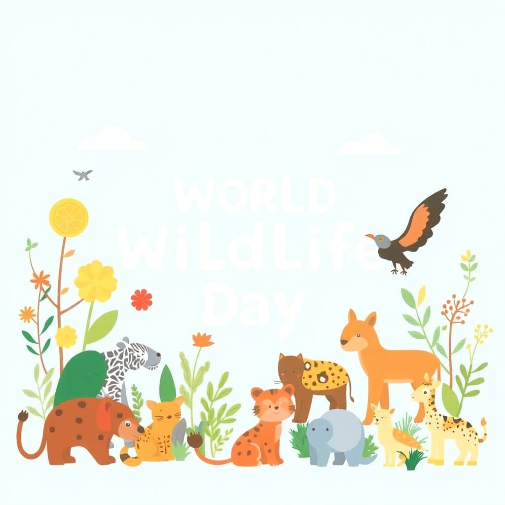 World Wildlife Day, World Wildlife Day (March 3) raises awareness about wild animals and plants. Use worksheets on endangered species, ecosystems, and wildlife conservation.