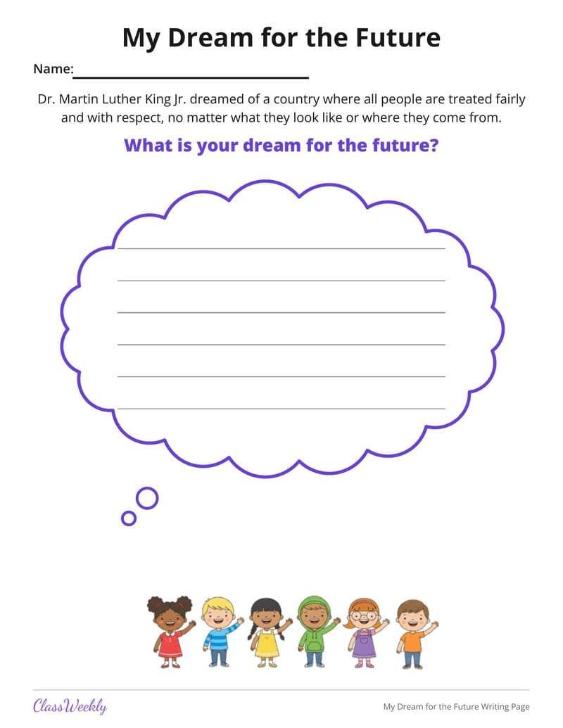 My Dream for the Future Writing Page - 2nd Grade Writing Paper printable preview