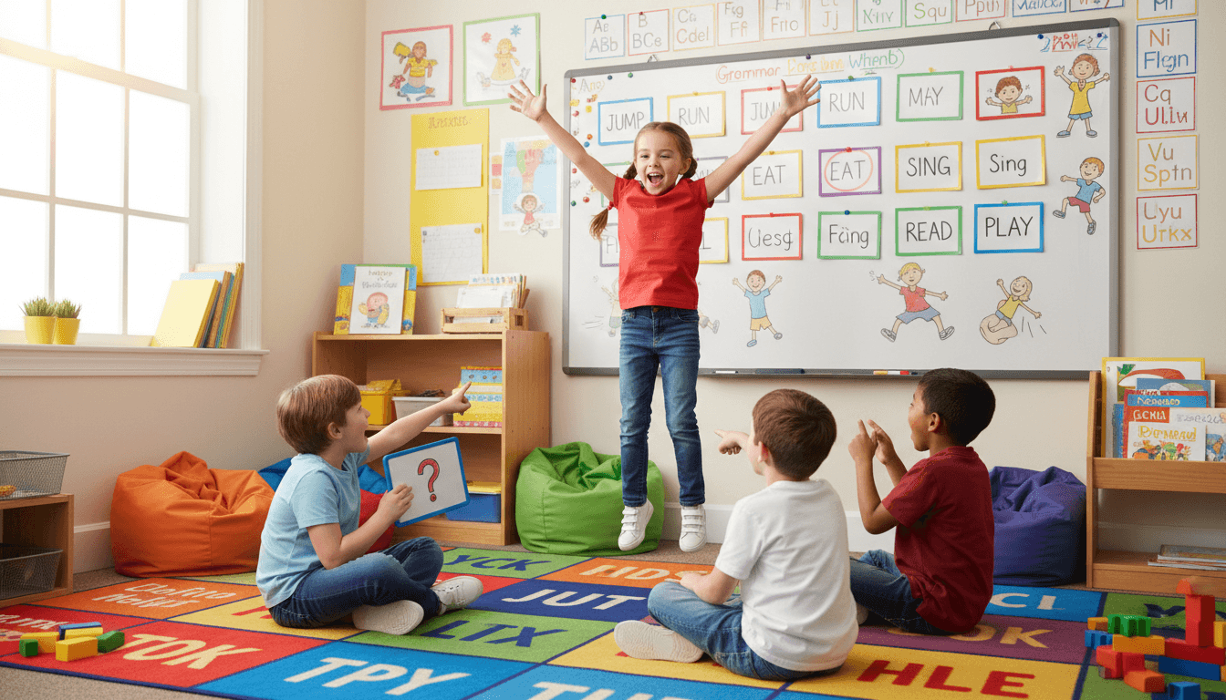 Teaching Nouns and Verbs to First Graders