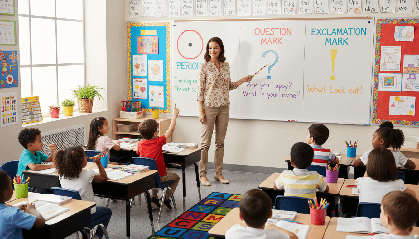 Teaching Punctuation to First Graders: Periods, Question Marks, and More