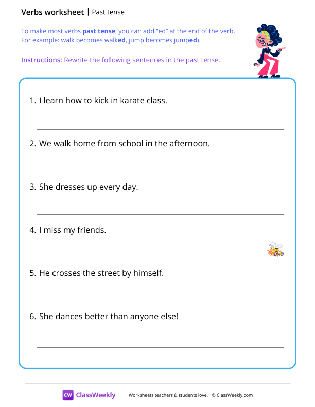Past tense - Dance worksheet preview