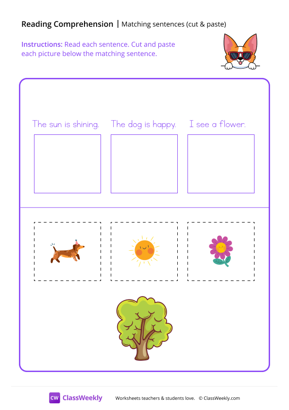 Read and Match worksheet preview