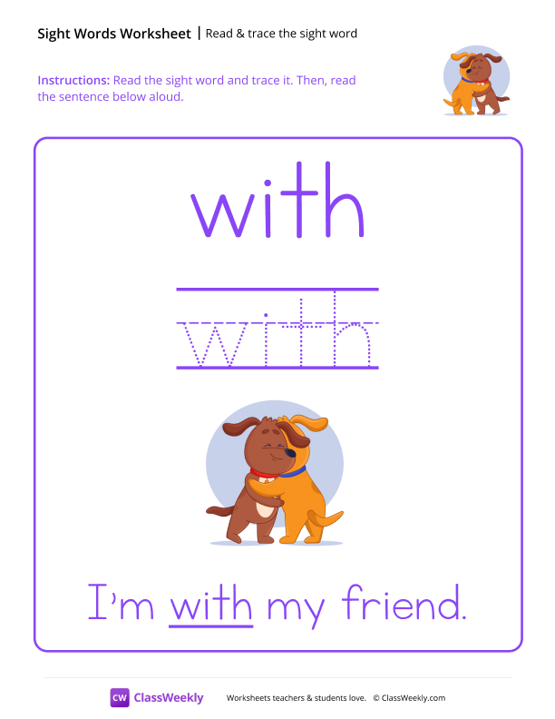 Read & trace the sight word - With worksheet preview