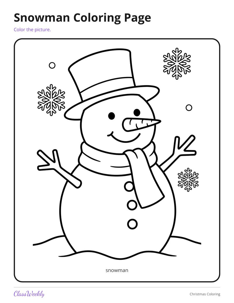 Christmas Coloring Sheets