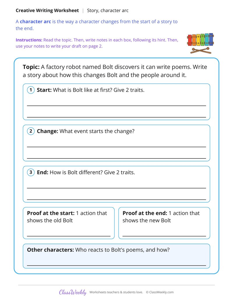 The Robot Who Wrote Poems Story Writing - Page 1