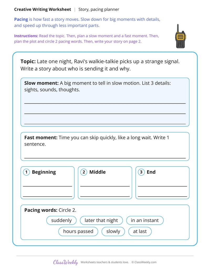 The Secret Signal Story Writing - Page 1