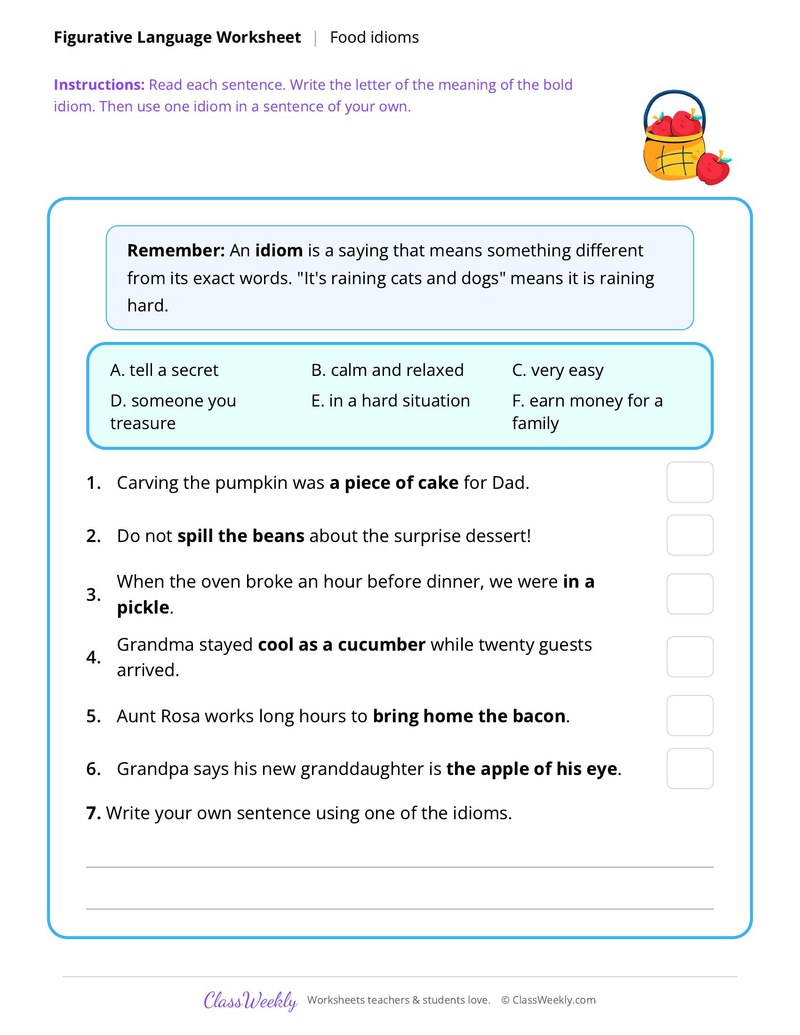 Food idioms