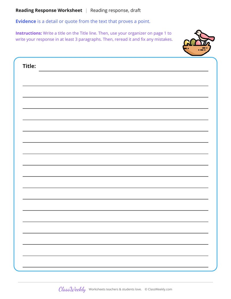 Author Reasons and Evidence Reading Response