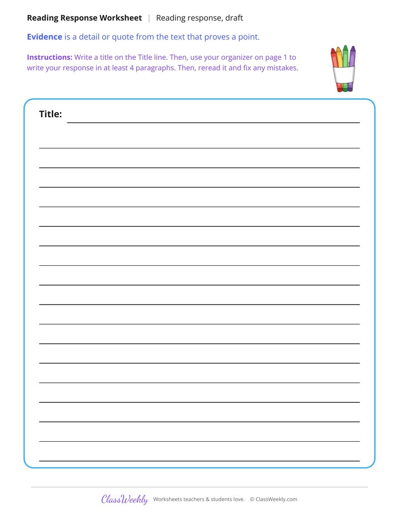 Plan a Literary Essay Reading Response