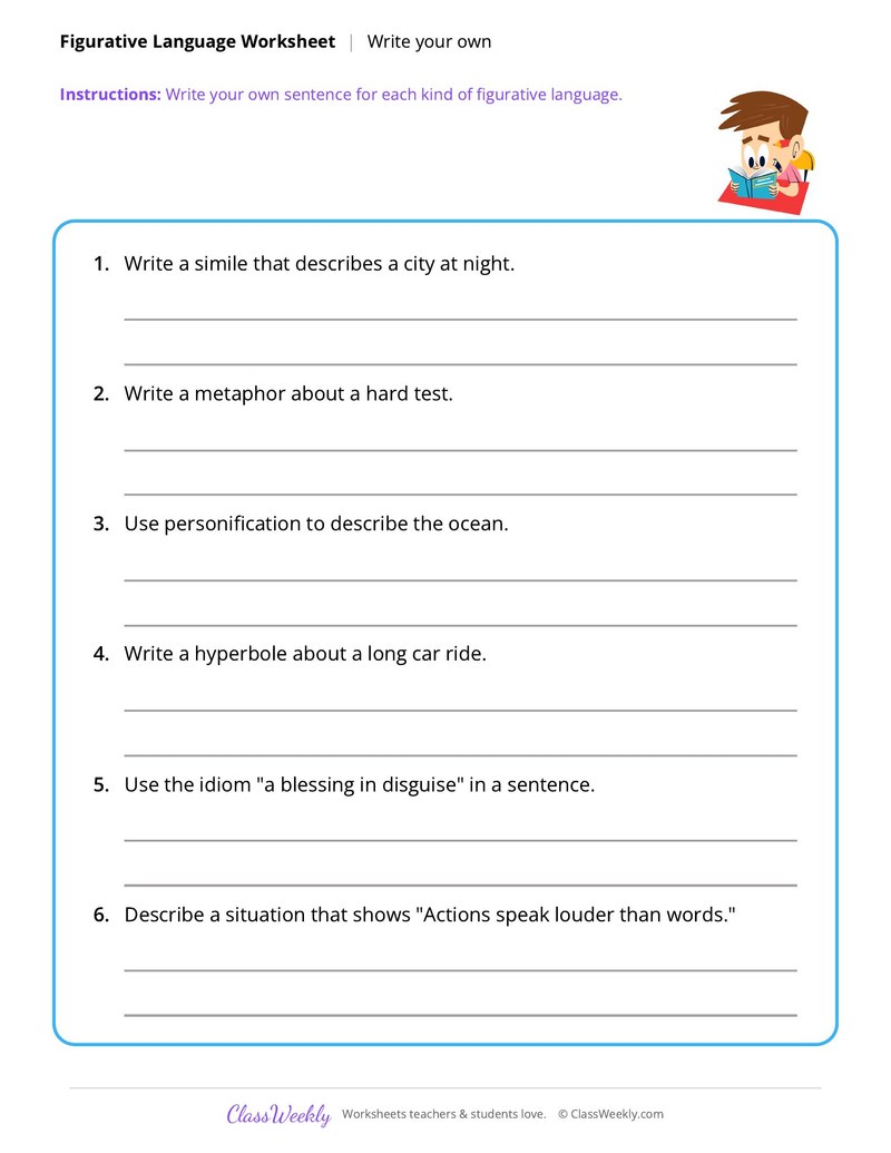 Figurative Language: Write your own