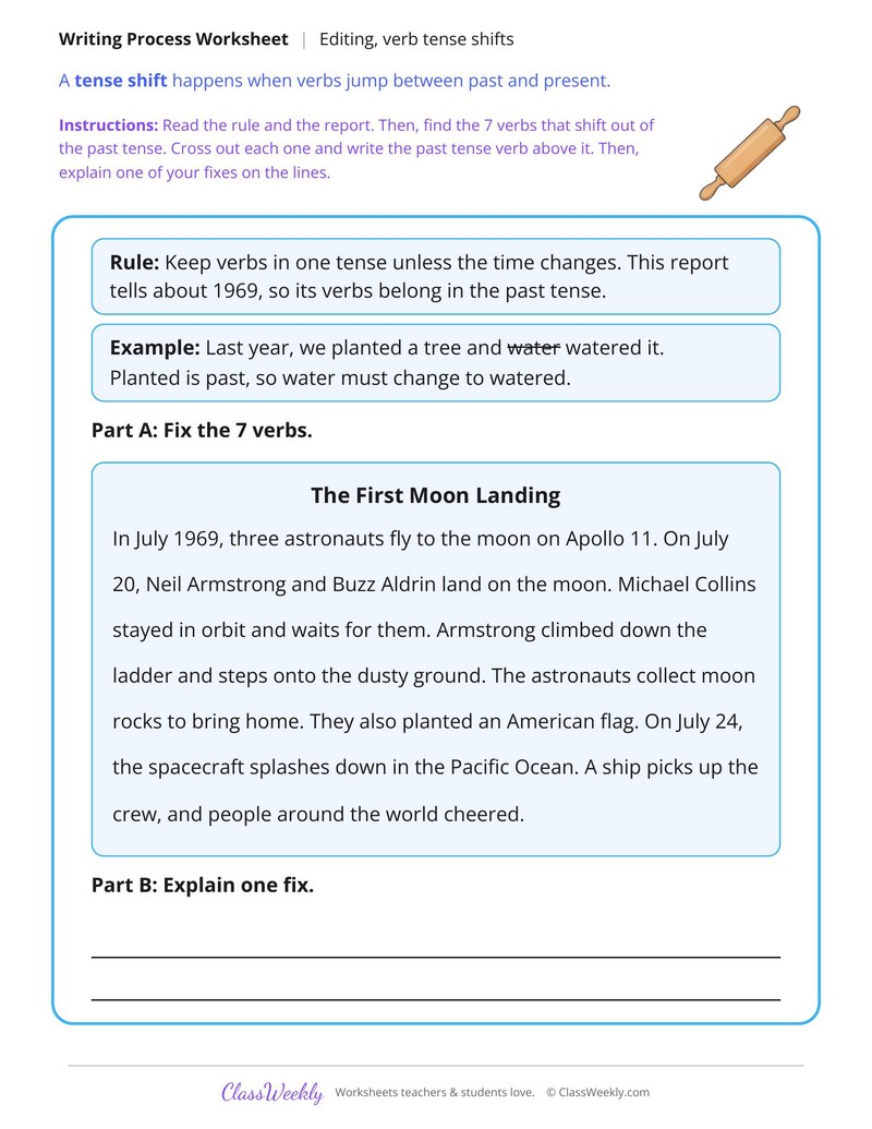Edit a Report for Verb Tense Shifts