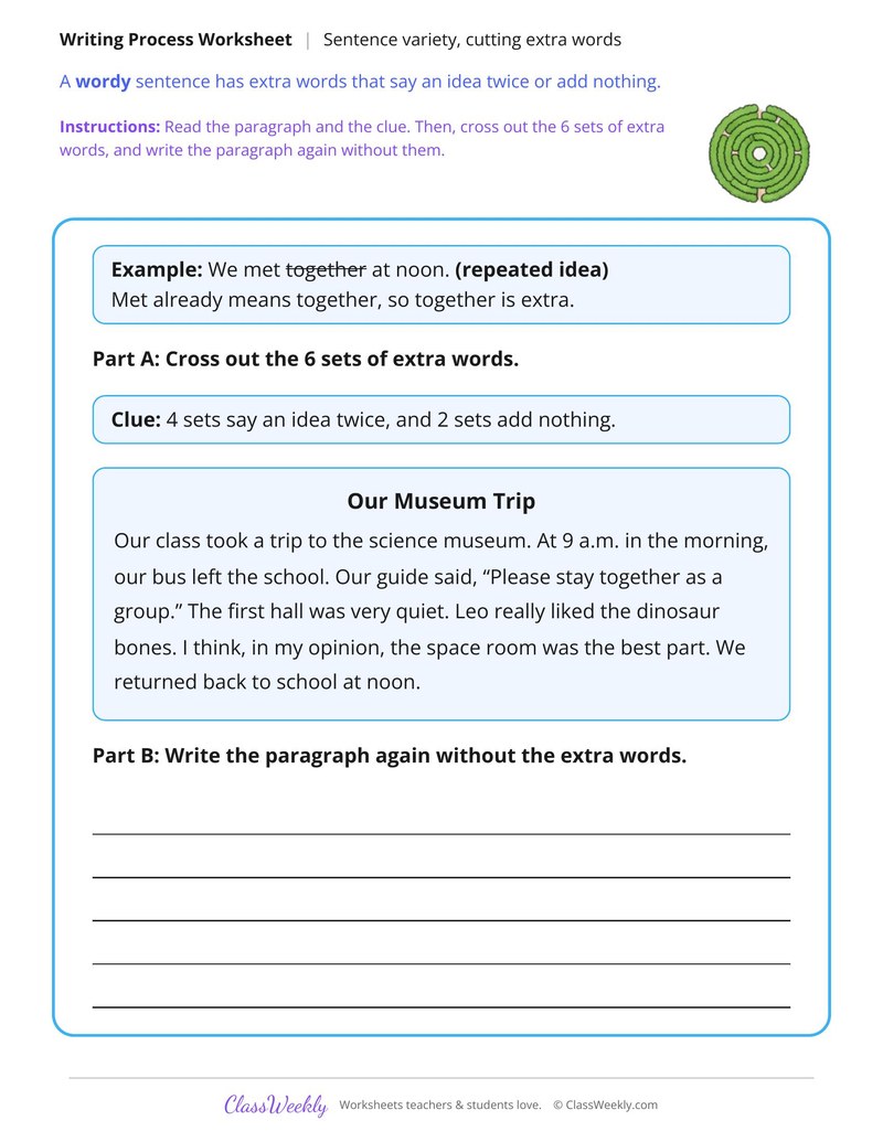 Revise a Paragraph to Cut Extra Words