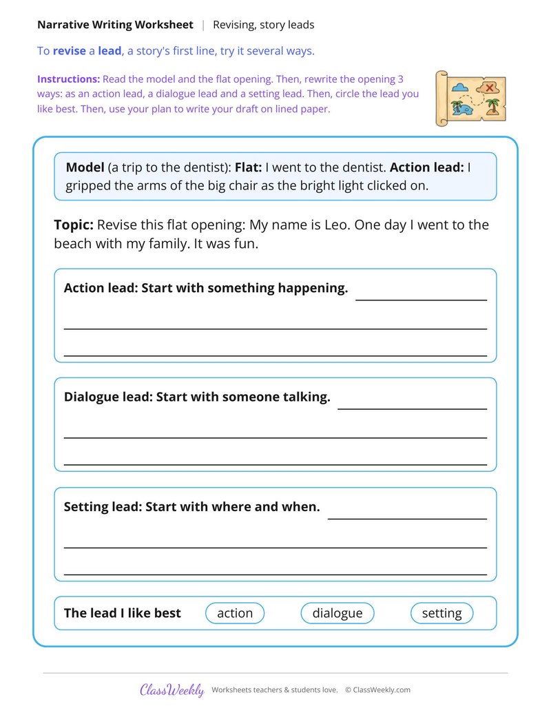 Revise a Story Lead Three Ways