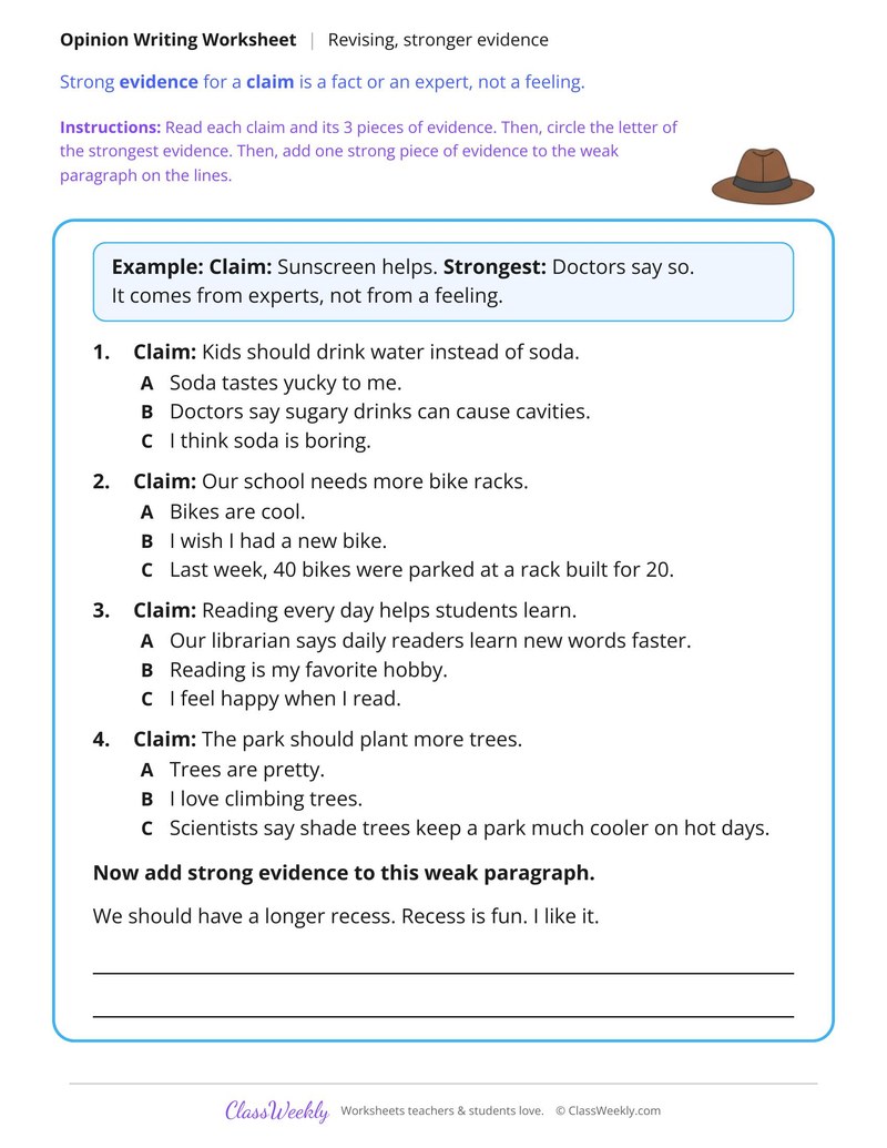 Revise an Argument to Add Stronger Evidence