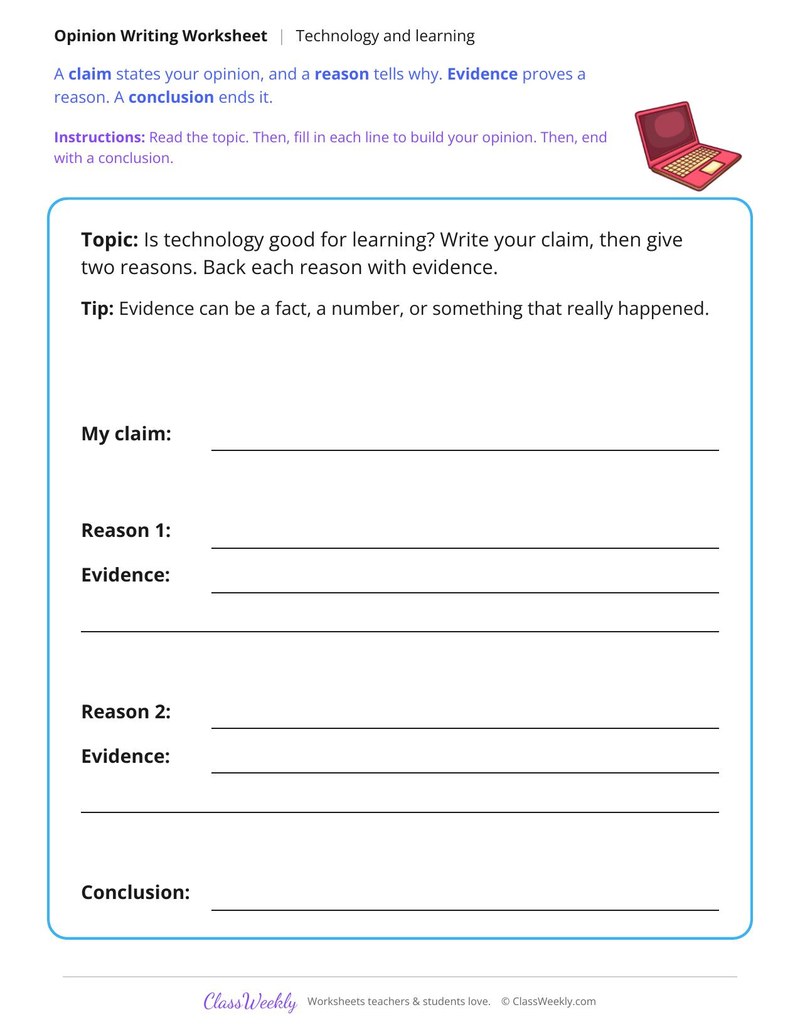 Is Technology Good for Learning Opinion Writing