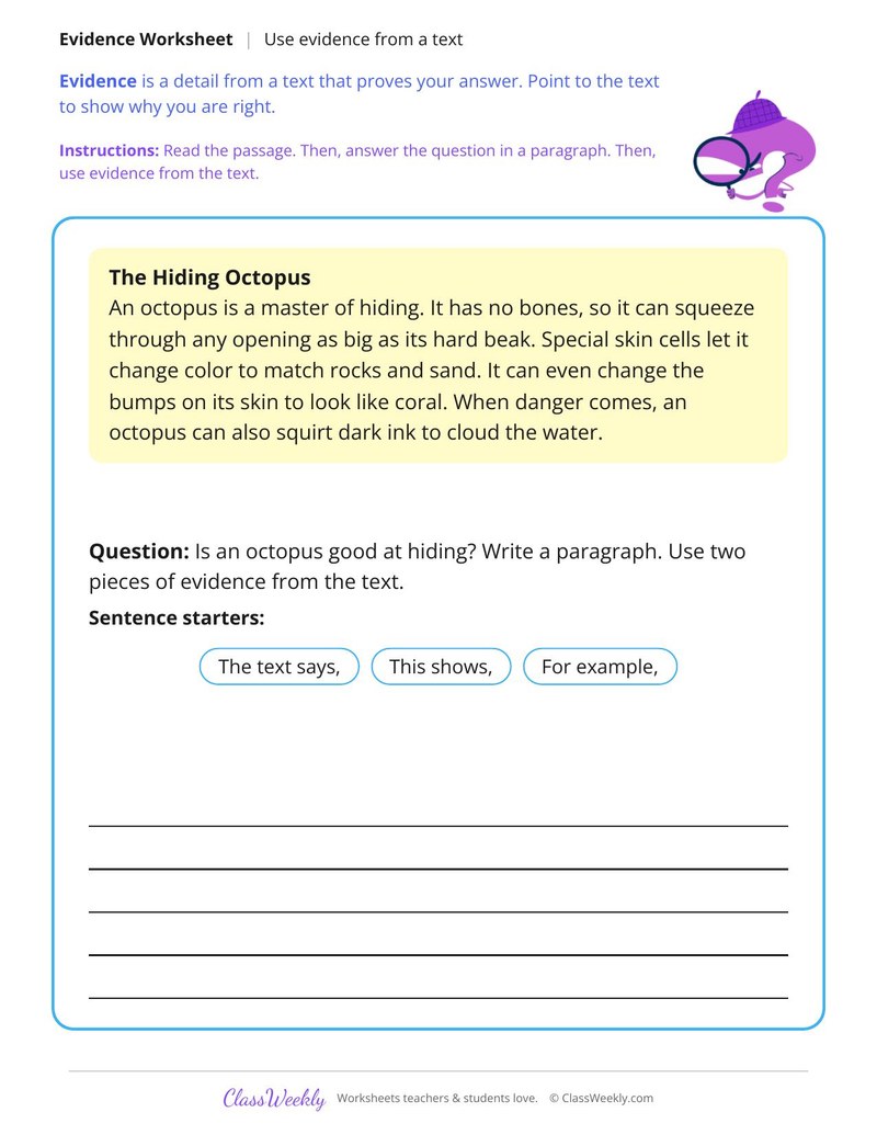 Use Evidence from a Text