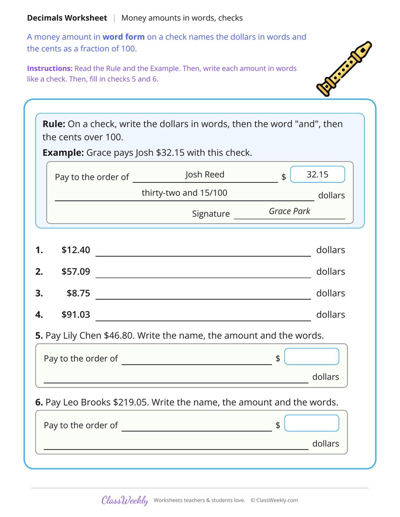 Write Money Amounts in Words Like a Check