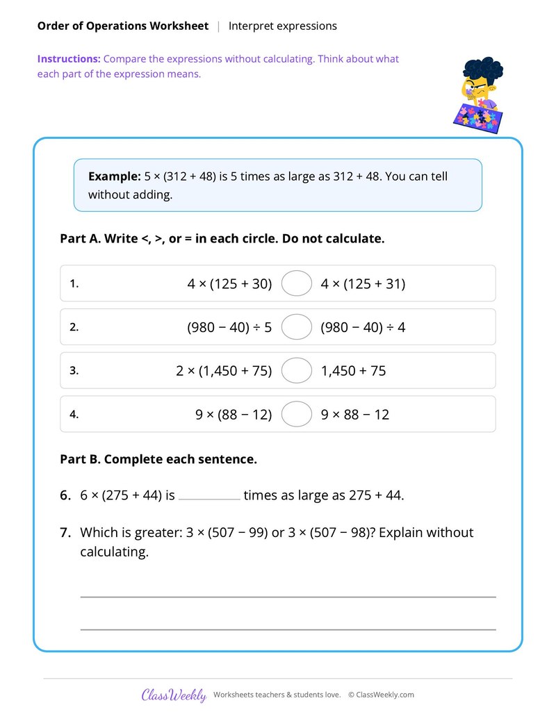 Interpret Numerical Expressions