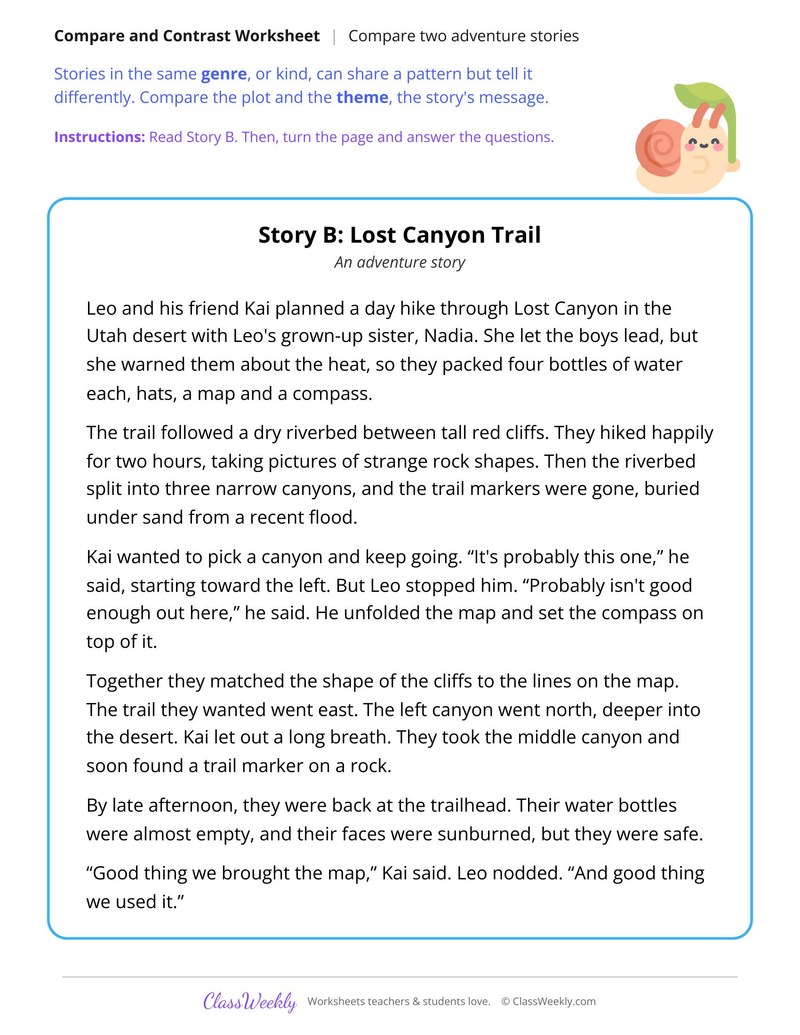 Compare Two Adventure Stories About Crossing a Desert