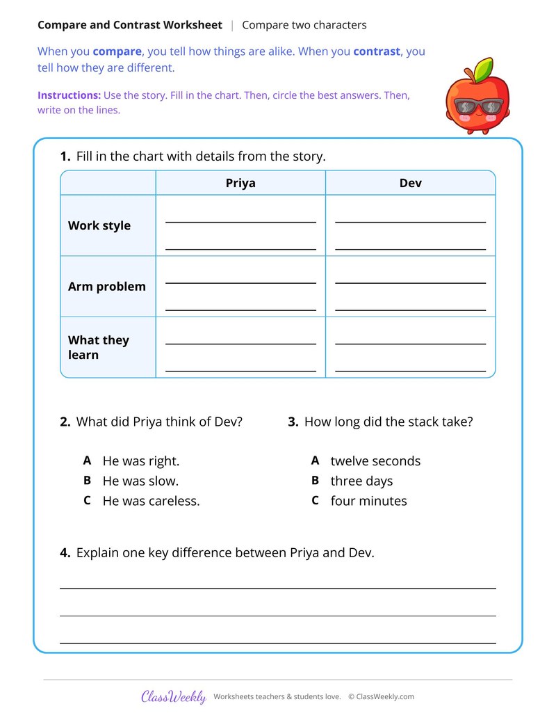 Compare Two Characters in a Story About Rival Twins
