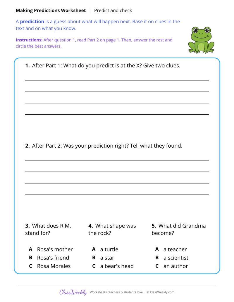 Make Predictions in a Story About a Mysterious Map - Page 2