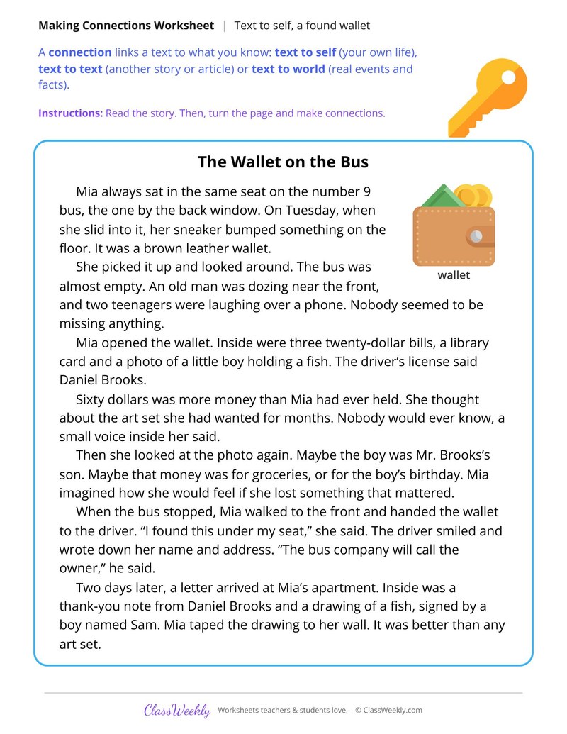 Use Connections to Understand a Character's Choice - Page 1