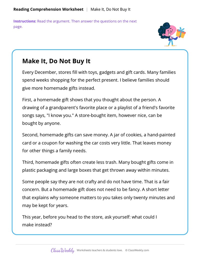 Reading, homemade gifts - Christmas - Page 1