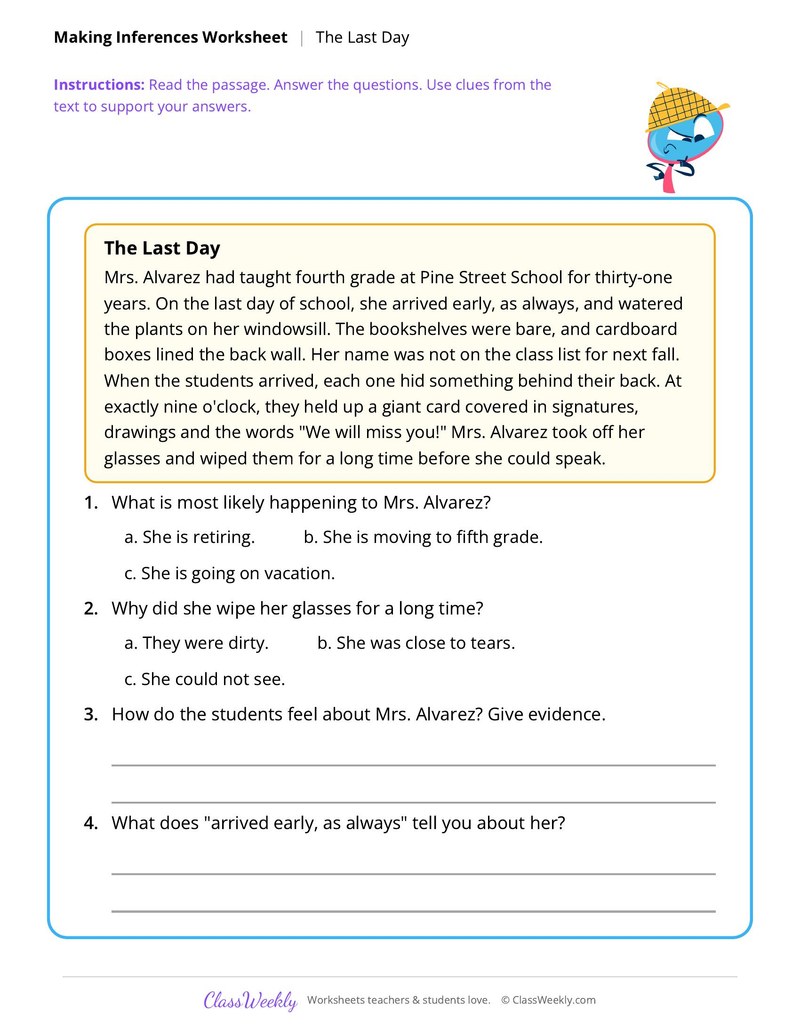Making Inferences: The Last Day