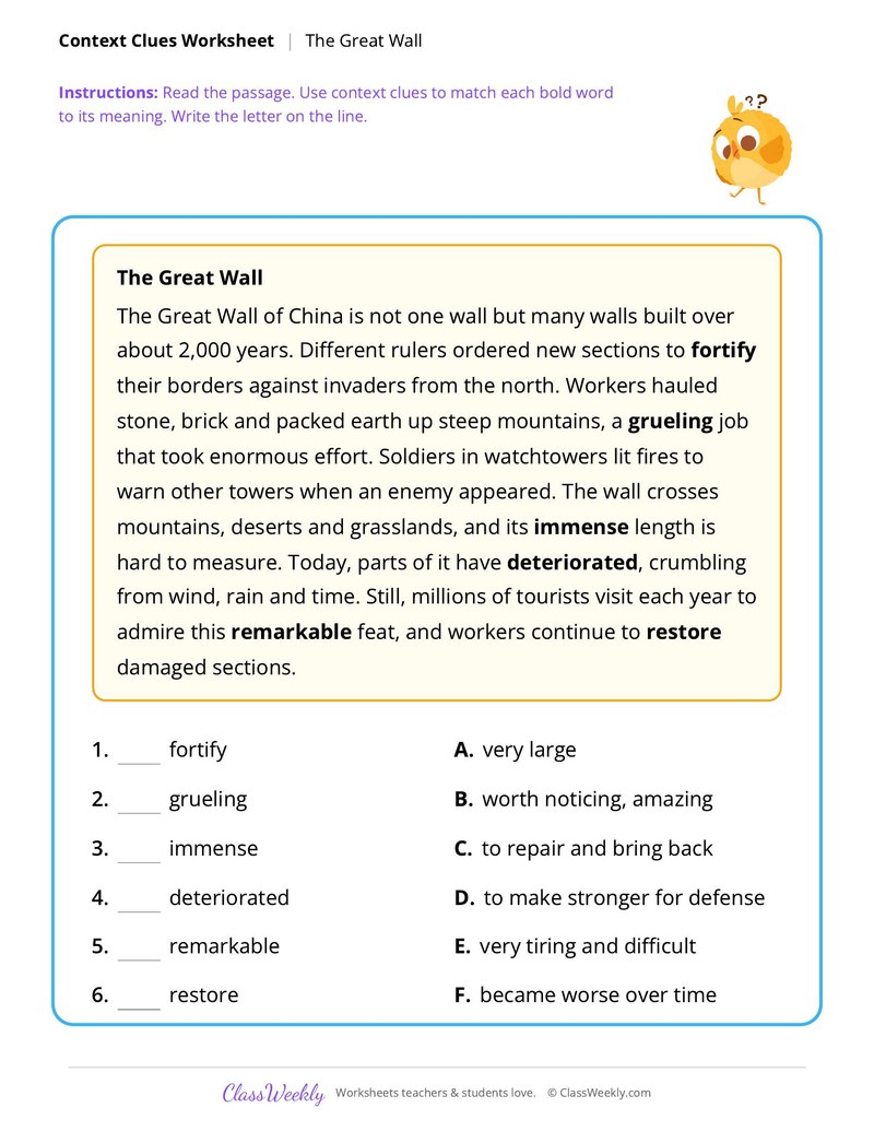 Context Clues: The Great Wall