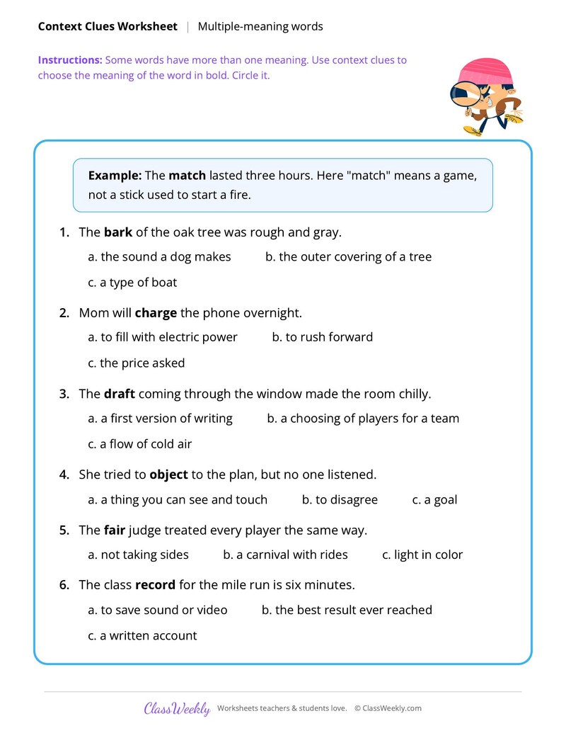 Context Clues: Multiple-meaning words