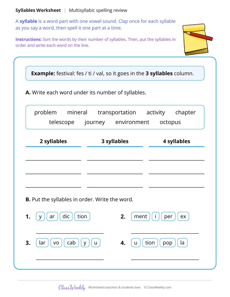 Multisyllabic Spelling Review
