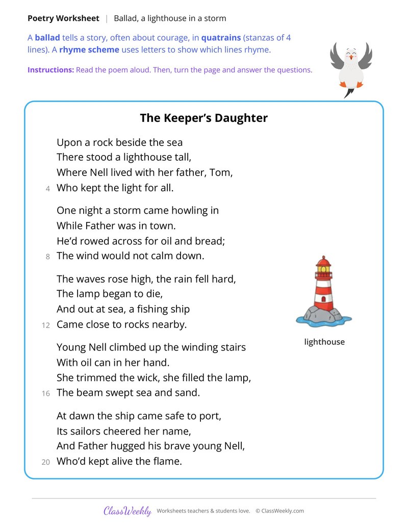 Read a Ballad and Follow the Story - Page 1