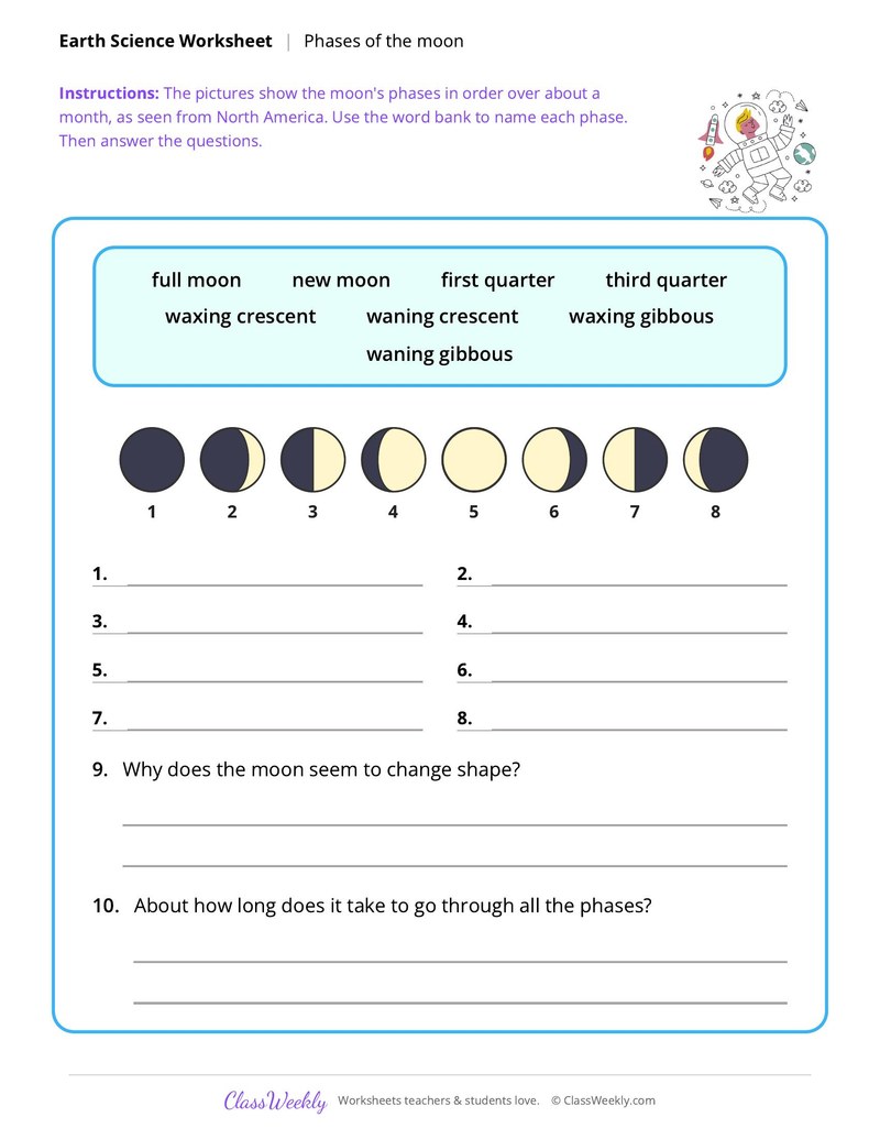 Earth Science: Phases of the moon