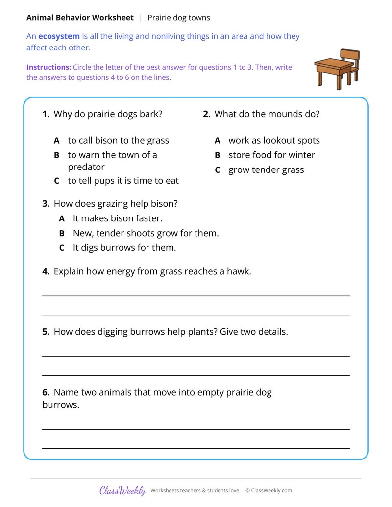 How Prairie Dogs Help the Grassland, Read and Answer - Page 2