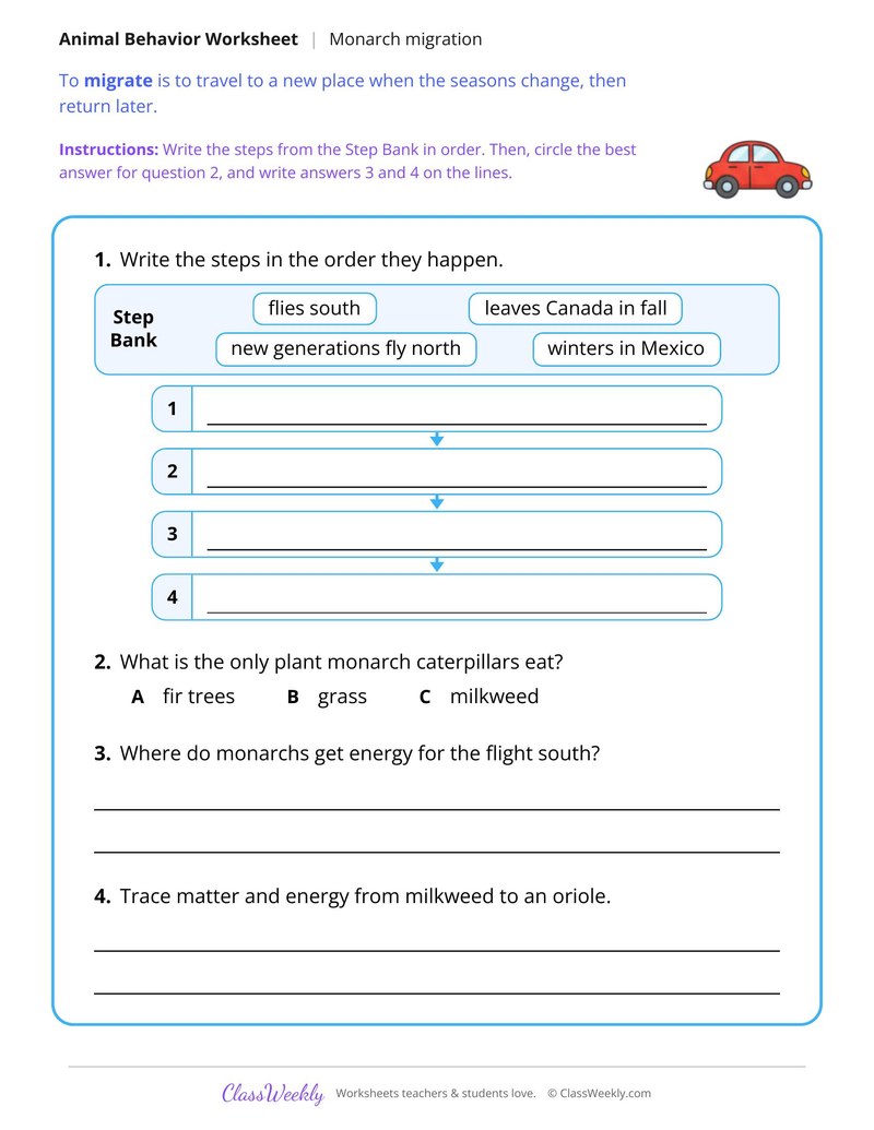 Why Monarch Butterflies Migrate, Read and Answer - Page 2