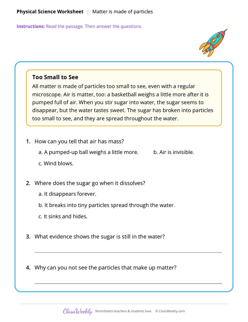 Physical Science: Matter is made of particles