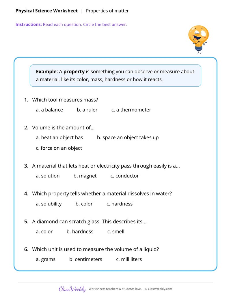 Physical Science: Properties of matter